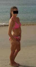 posing in the sand
