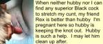 Hubby is NEVER good enough. Hubby is NEVER good enough.
