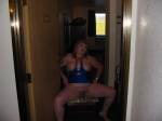 Slut displayed for anyone that walks by the room