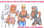 All tan and beauty, the girls open up school open up!