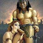 Slave training and woman sex exploitation artworks