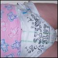 diaper with writing