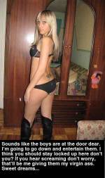 at the door