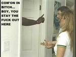 ..he'll have to listen and jerk off from the otherside of the door