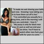 "It made me wet, shaving your balls just now."