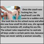 Once the coach was fucking her, her boyfriend's sex life ended.