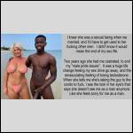 She feels sorry for me as a man.