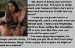 "If we keep tying your nuts like this, your sex drive will end soon!"