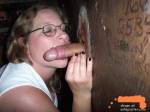 Sucking dick in the filthy booth